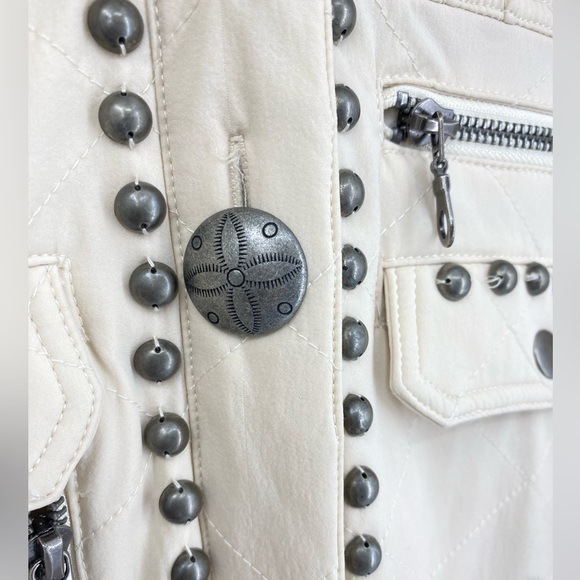 Double D Ranch “Racing Clouds” Studded Jacket in Bone | Size S | NEW - Picture 4 of 13